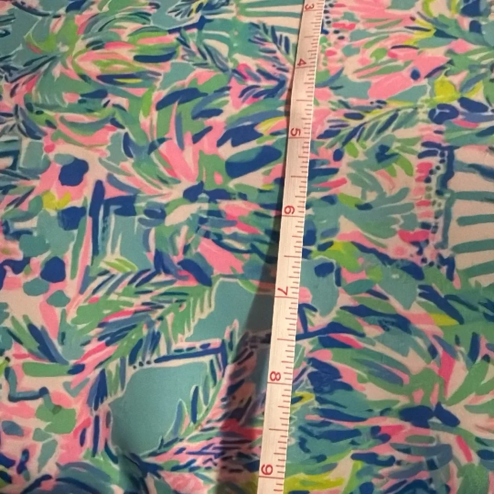 Lilly Pulitzer Metallic Plaque Tote with Pink, Blue & Green Floral Print